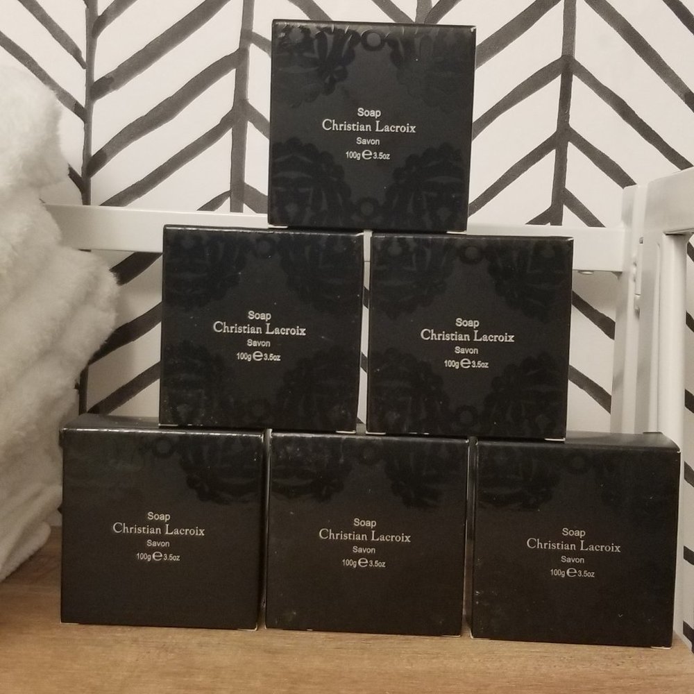 Christian Lacroix Bath Soaps in Black Paseo Packaging - 100g x 6 (six)